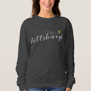 Sweatshirt Drapeau De Pittsburgh Ville Au Coeur