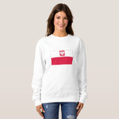 Sweatshirt Drapeau de Pologne (Devant entier)