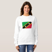 Sweatshirt Drapeau de Saint-Christophe-et-Niévès (Devant entier)