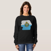 Sweatshirt Drapeau de Saint-Marin 3 (Devant entier)