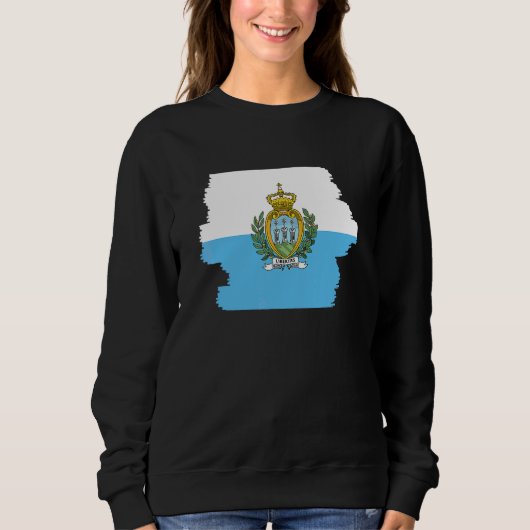 Sweatshirt Drapeau de Saint-Marin 3 (Devant)