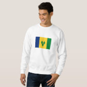 Sweatshirt Drapeau de Saint-Vincent (Devant entier)