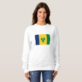Sweatshirt Drapeau de Saint-Vincent (Devant entier)