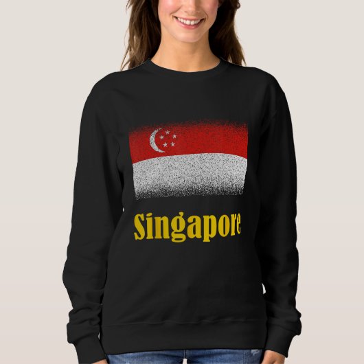 Sweatshirt Drapeau de Singapour Drapeau de Singapour Drapeau (Devant)