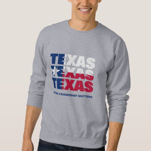 Sweatshirt DRAPEAU DE TEXAS Patriotique Personnalisé (Devant)