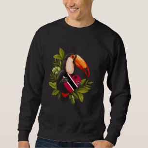Sweatshirt Drapeau de Trinité-et-Tobago Toucan Cœur Trinidadi