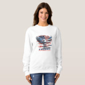 Sweatshirt Drapeau des États-Unis. Amérique (Devant entier)