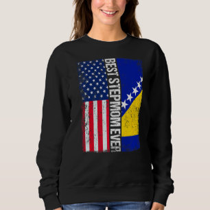 Sweatshirt Drapeau des États-Unis et drapeau de Bosnie-Herzég