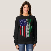 Sweatshirt Drapeau des États-Unis et drapeau de l'Arabie saou (Devant entier)