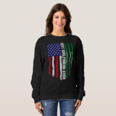 Sweatshirt Drapeau des États-Unis et drapeau de l'Arabie Saou (Devant entier)