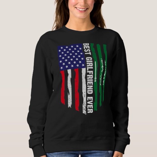 Sweatshirt Drapeau des États-Unis et drapeau de l'Arabie Saou (Devant)