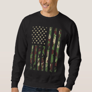 Sweatshirt Drapeau Désert Camo Américain Camouf Militaire Tac