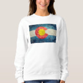 Sweatshirt Drapeau d'état du Colorado avec le rétro regard (Devant)