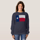 Sweatshirt Drapeau d'état du Texas - couleur authentique de (Devant entier)