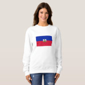 Sweatshirt Drapeau d'Haïti (Devant entier)