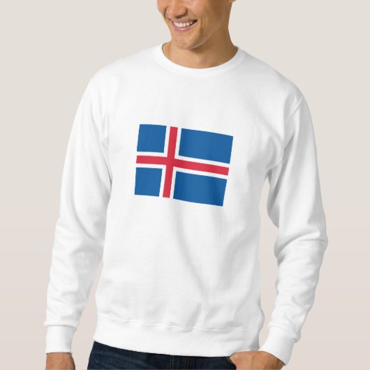 Sweatshirt Drapeau d'Islande (Devant)