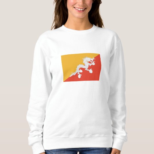Sweatshirt Drapeau du Bhoutan patriotique (Devant)