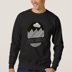 Sweatshirt Drapeau du Colorado Vintage extérieur Montagne Gra