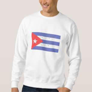 Sweatshirt Drapeau du Cuba (affligé)