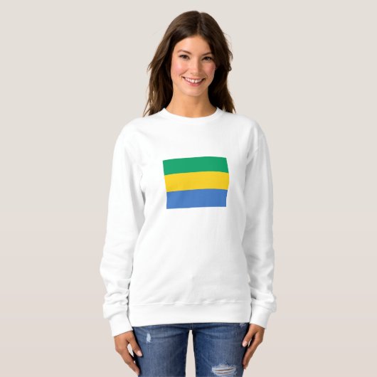 Sweatshirt Drapeau du Gabon (Devant entier)
