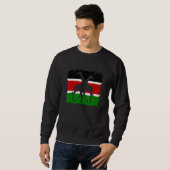 Sweatshirt Drapeau du Kenya avec girafe (Devant entier)