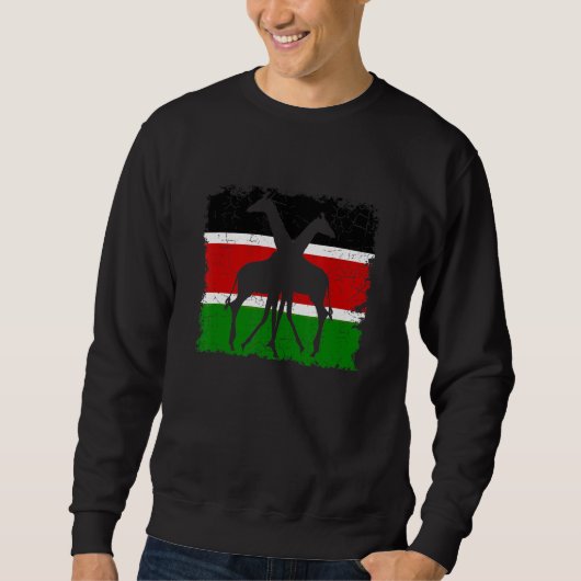 Sweatshirt Drapeau du Kenya avec girafe (Devant)