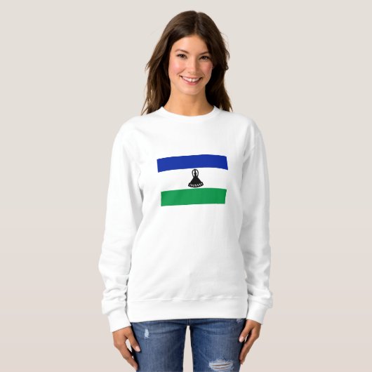 Sweatshirt Drapeau du Lesotho (Devant entier)