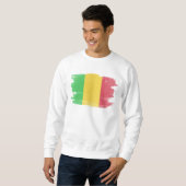 Sweatshirt Drapeau du Mali bracelet, drapeau national (Devant entier)