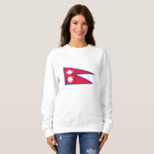 Sweatshirt Drapeau du Népal (Devant entier)