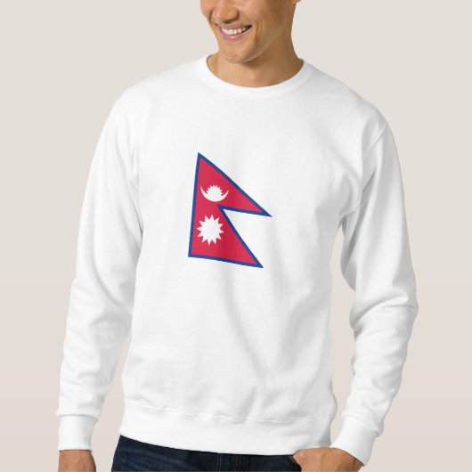 Sweatshirt Drapeau du Népal (Devant)