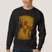 Sweatshirt Drapeau du Nouveau-Mexique en détresse (Devant)