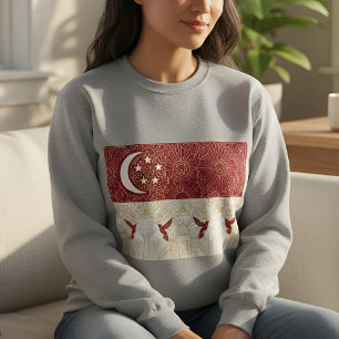 Sweatshirt Drapeau du patrimoine Art Déco   Singapour   Conce