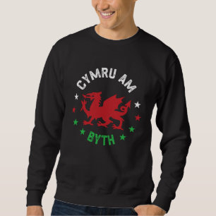 Sweatshirt Drapeau du Pays de Galles Cymru Am Byth Gallois