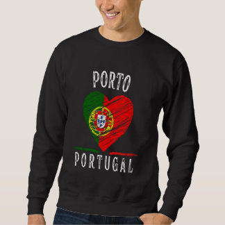 Sweatshirt Drapeau du Portugal Cœur Ville de Porto