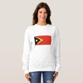 Sweatshirt Drapeau du Timor oriental (Devant entier)