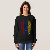 Sweatshirt Drapeau du Vénézuela Empreinte Digitale ADN Hommes (Devant entier)