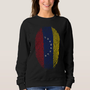 Sweatshirt Drapeau du Vénézuela Empreinte Digitale ADN Hommes