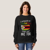 Sweatshirt Drapeau du Zimbabwe Zimbabwe (Devant entier)