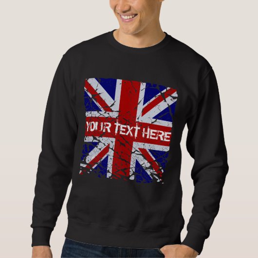 Sweatshirt Drapeau d'Union Jack d'épluchage Du R-U (Devant)