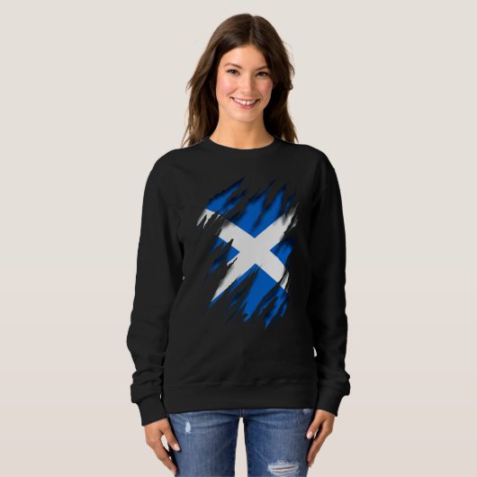 Sweatshirt Drapeau écossais de St Saltire (Devant entier)