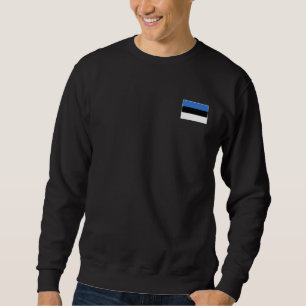Sweatshirt Drapeau Estonie Aux Couleurs Nationales Estonienne