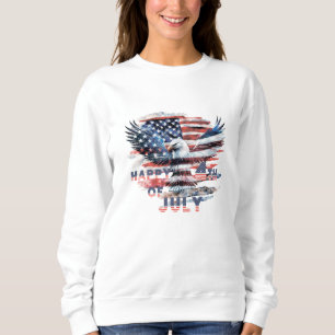 Sweatshirt Drapeau et aigle des États-Unis. Indépendance