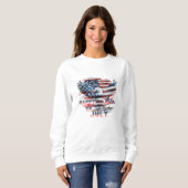 Sweatshirt Drapeau et aigle des États-Unis. Indépendance (Devant entier)