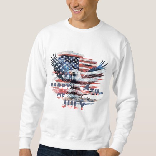Sweatshirt Drapeau et aigle des États-Unis. Indépendance (Devant)