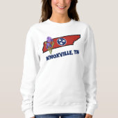 Sweatshirt Drapeau et fleur du Tennessee Iris pourpre Texte p (Devant)