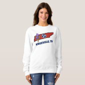 Sweatshirt Drapeau et fleur du Tennessee Iris pourpre Texte p (Devant entier)