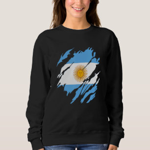 Sweatshirt Drapeau fière Argentine Carte du pays Drapeau Arge