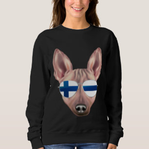 Sweatshirt Drapeau finlandais Terrier américain sans poils Ch