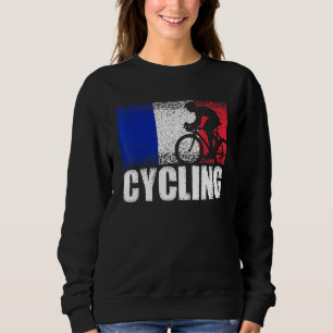 Sweatshirt Drapeau Français Cycliste Cycliste à vélo Sport Fr