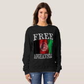 Sweatshirt Drapeau Free Afghanistan noir (Devant entier)